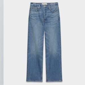 Denim Forum (Aritzia) Arlo High Rise Straight Leg Blue Jeans